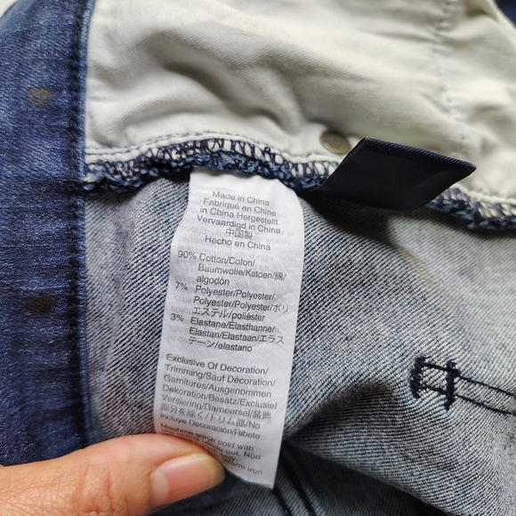 Madewell women's 9" high-rise skinny jeans in dark blue polka dot denim, siz 32. - Picture 16 of 16